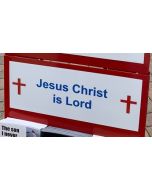 JW Small Sign for Gospel Cart white